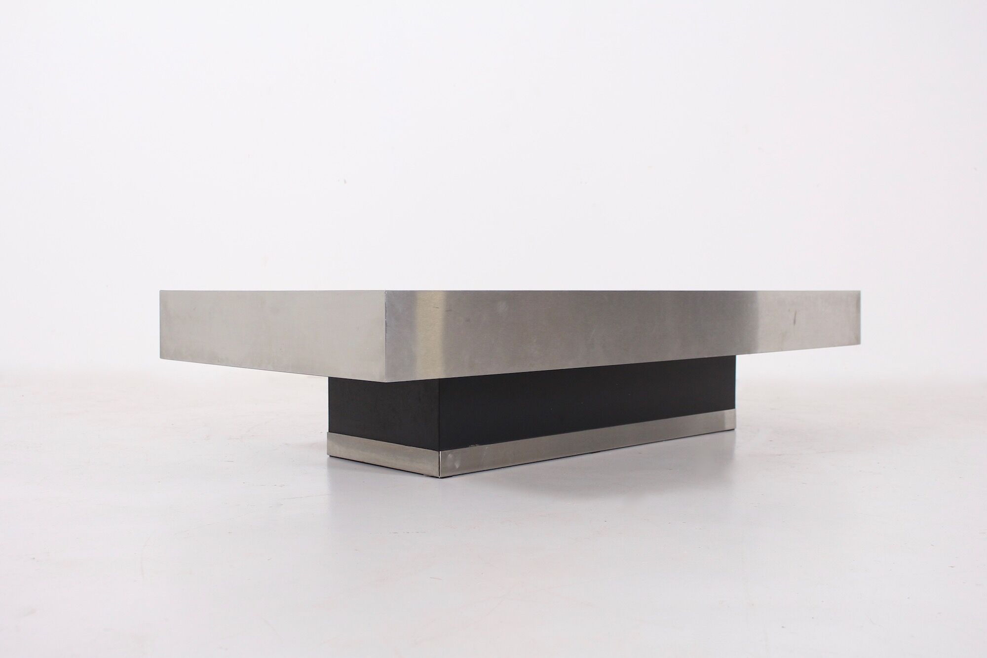 Brushed aluminium coffee table