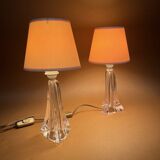 daum nancy france lamps signed pair