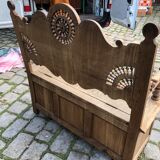 Brittany stripped oak bench