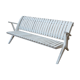 Folding garden bench in white lacquered beech of vintage origin 1950