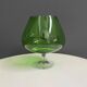 Empoli green large cognac glass shape vase 1960s