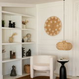 Raffia pendant light
