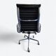 Paire noire (2) de chaises de bureau Herman Miller Original Eames EA337 à dossier haut