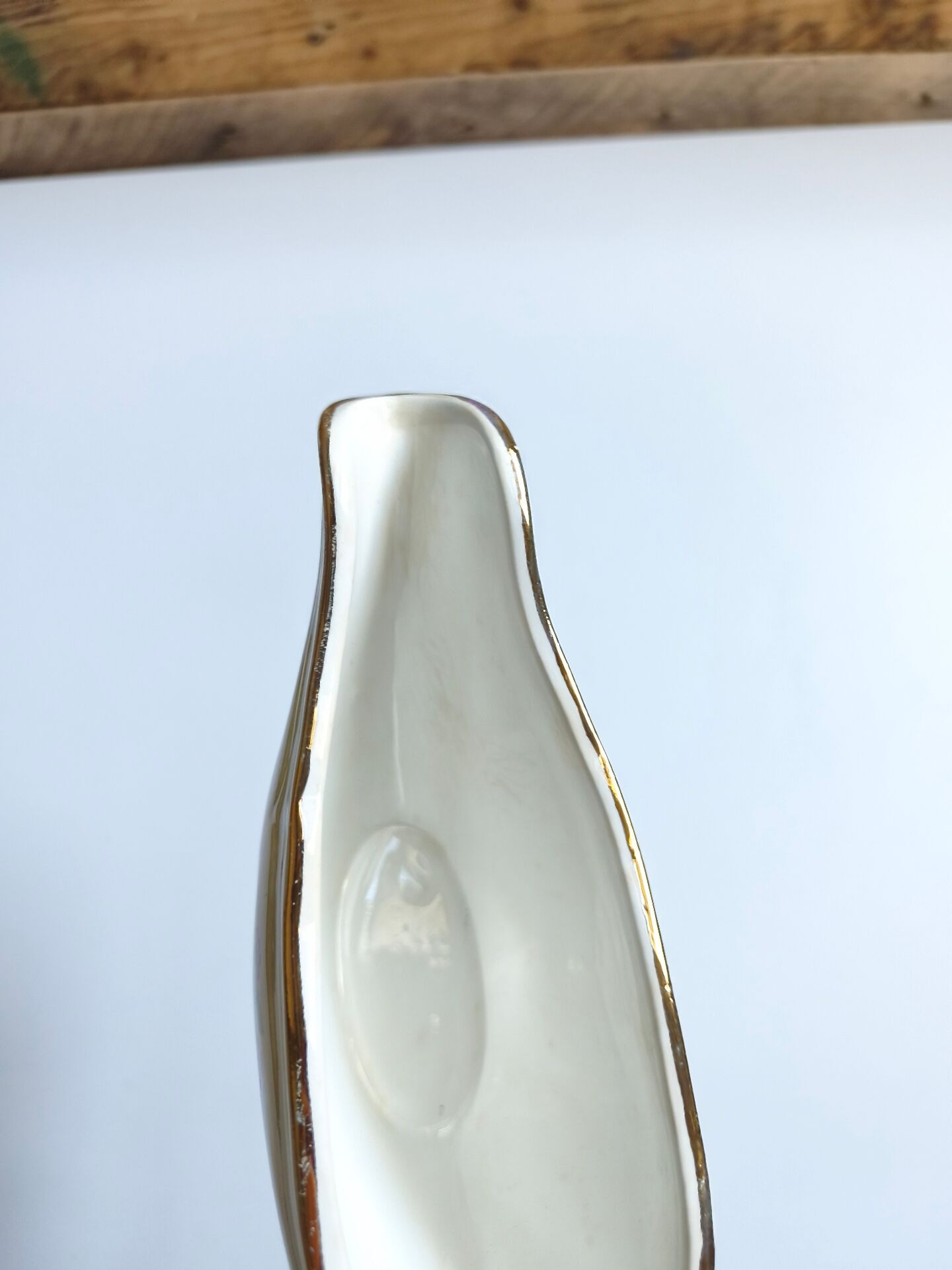Vintage sauce boat L'Amandinoise model Paola white cream flowers