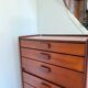 Commode haute 5 tiroirs en teck années 60