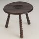 French oak tripod side table attributed to Charles Dudouyt