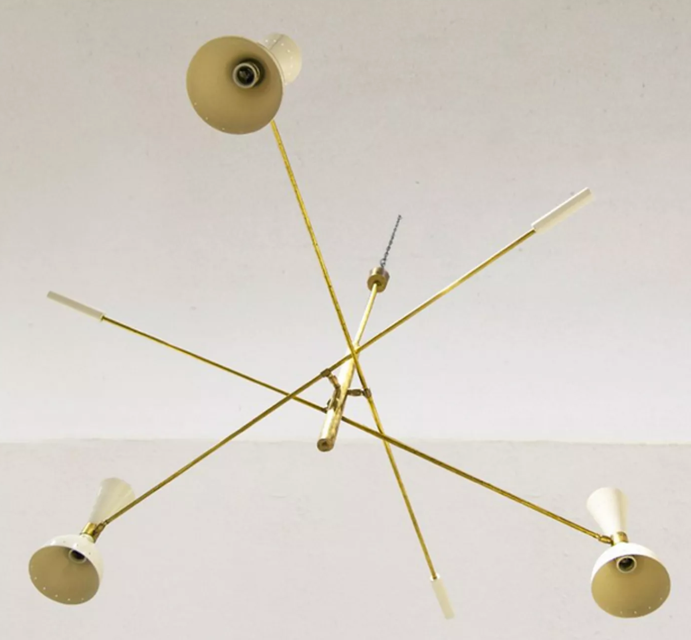 Moonlight 3-arm white pendulum chandelier