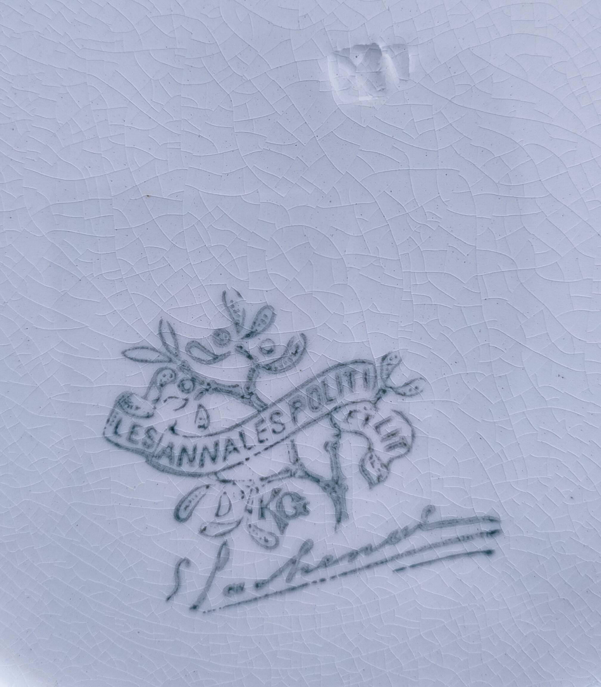 Five "gui" plates by Edmond Lachenal, Art Nouveau
