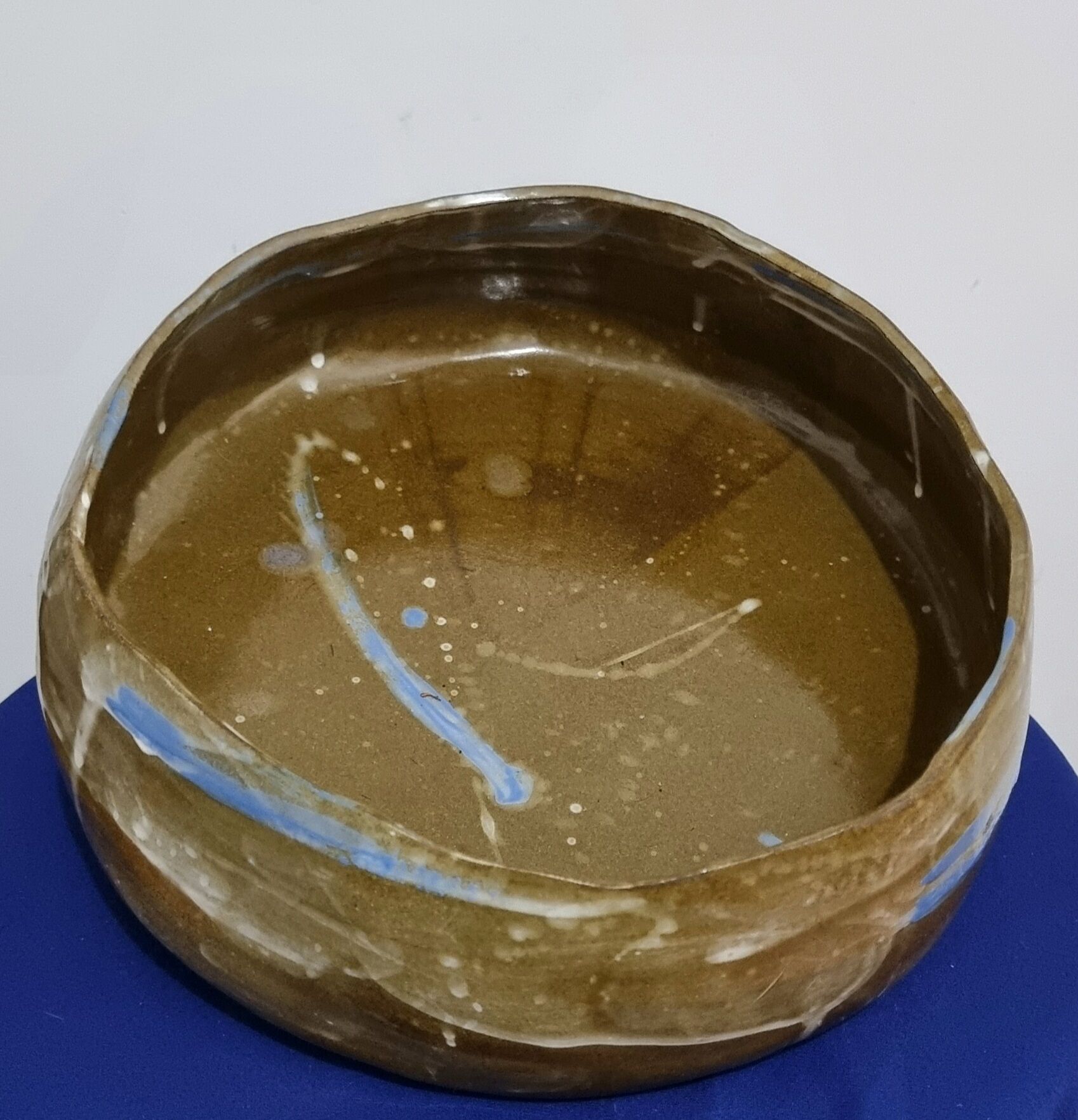 Beautiful ceramic top (glazed stoneware). Unique artist's piece. Handmade.