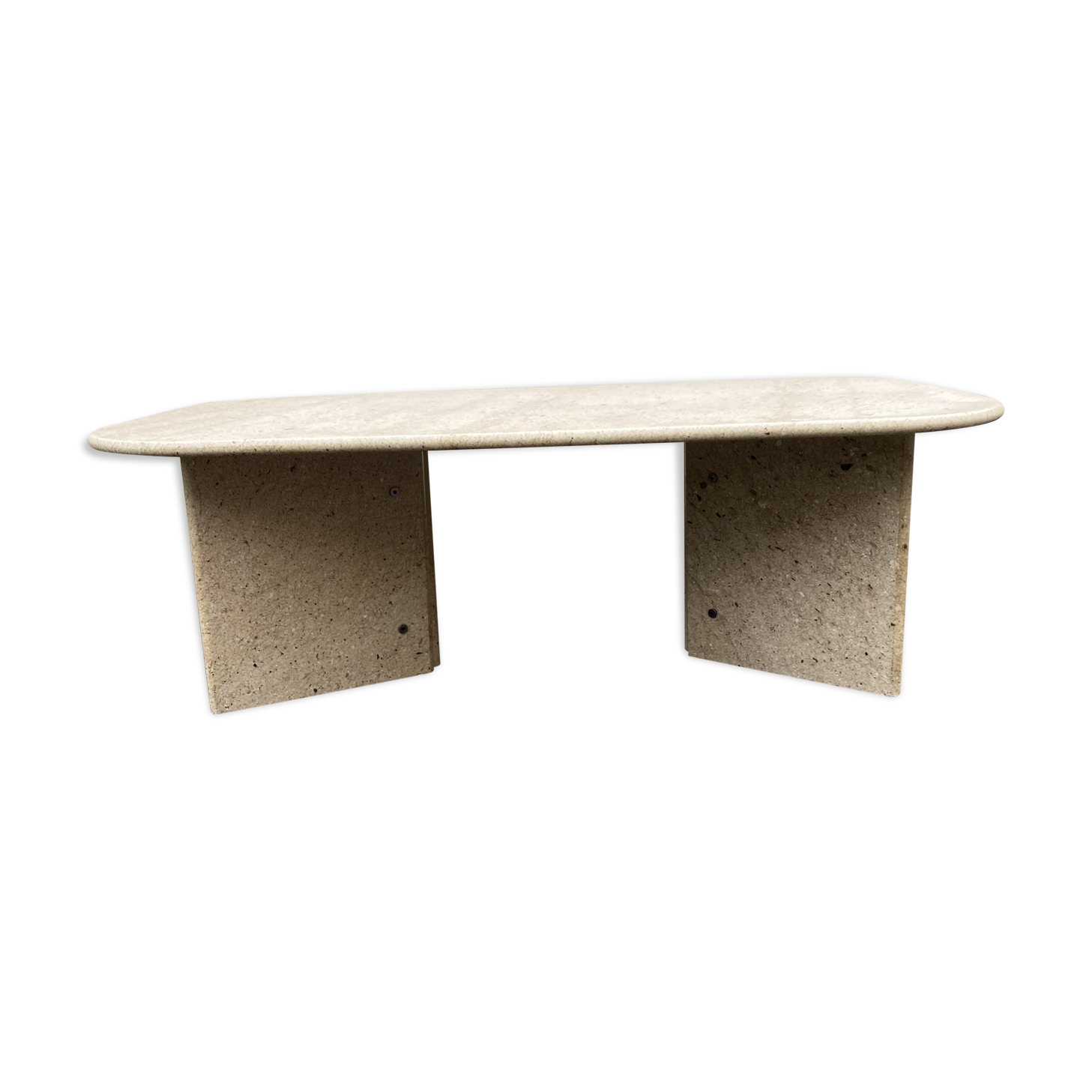 Travertine marble coffee table