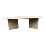 Travertine marble coffee table