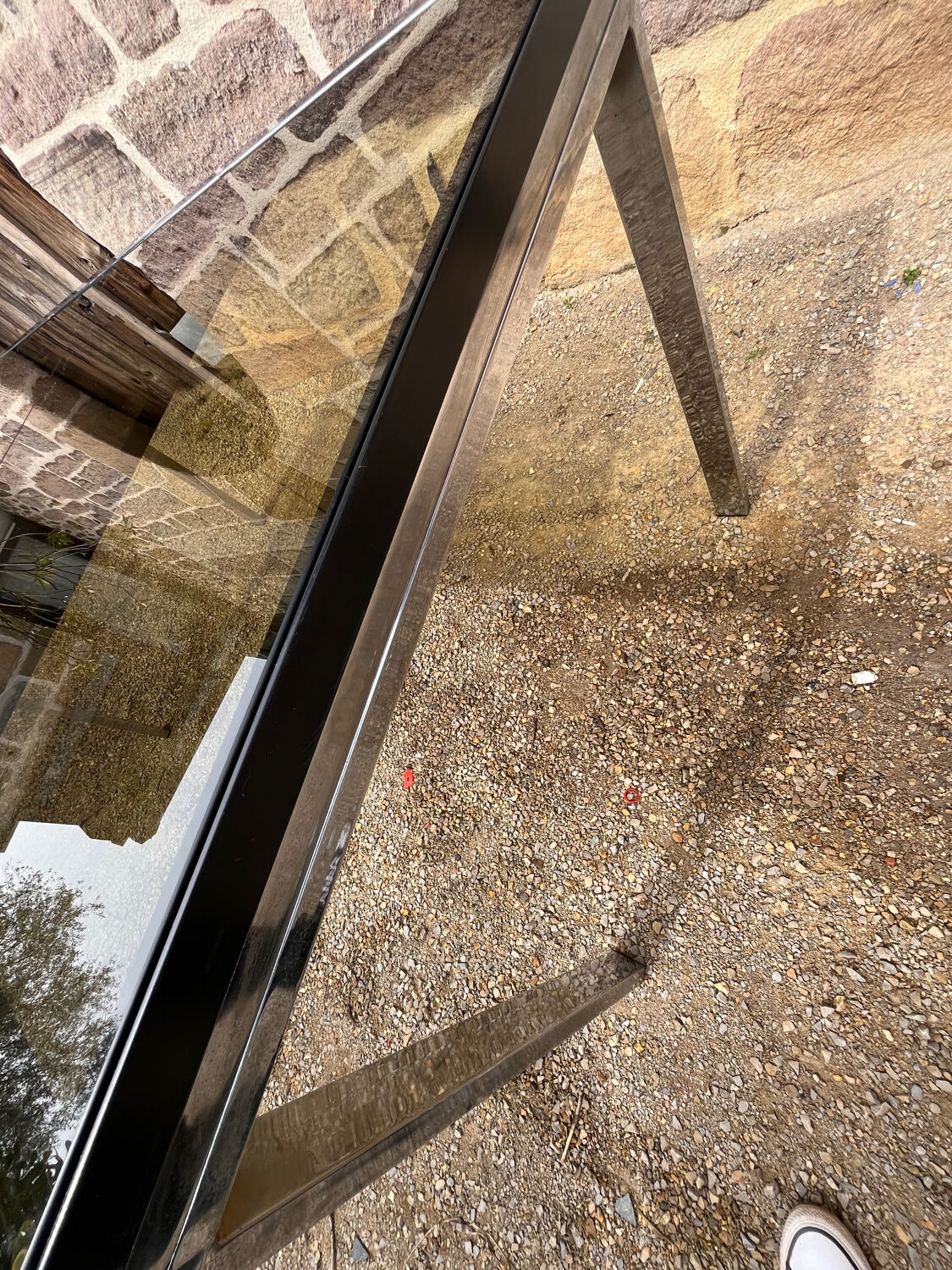 Smoked glass dining table