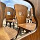 Set of wooden bistro chairs by Baumann from the 1960s.
