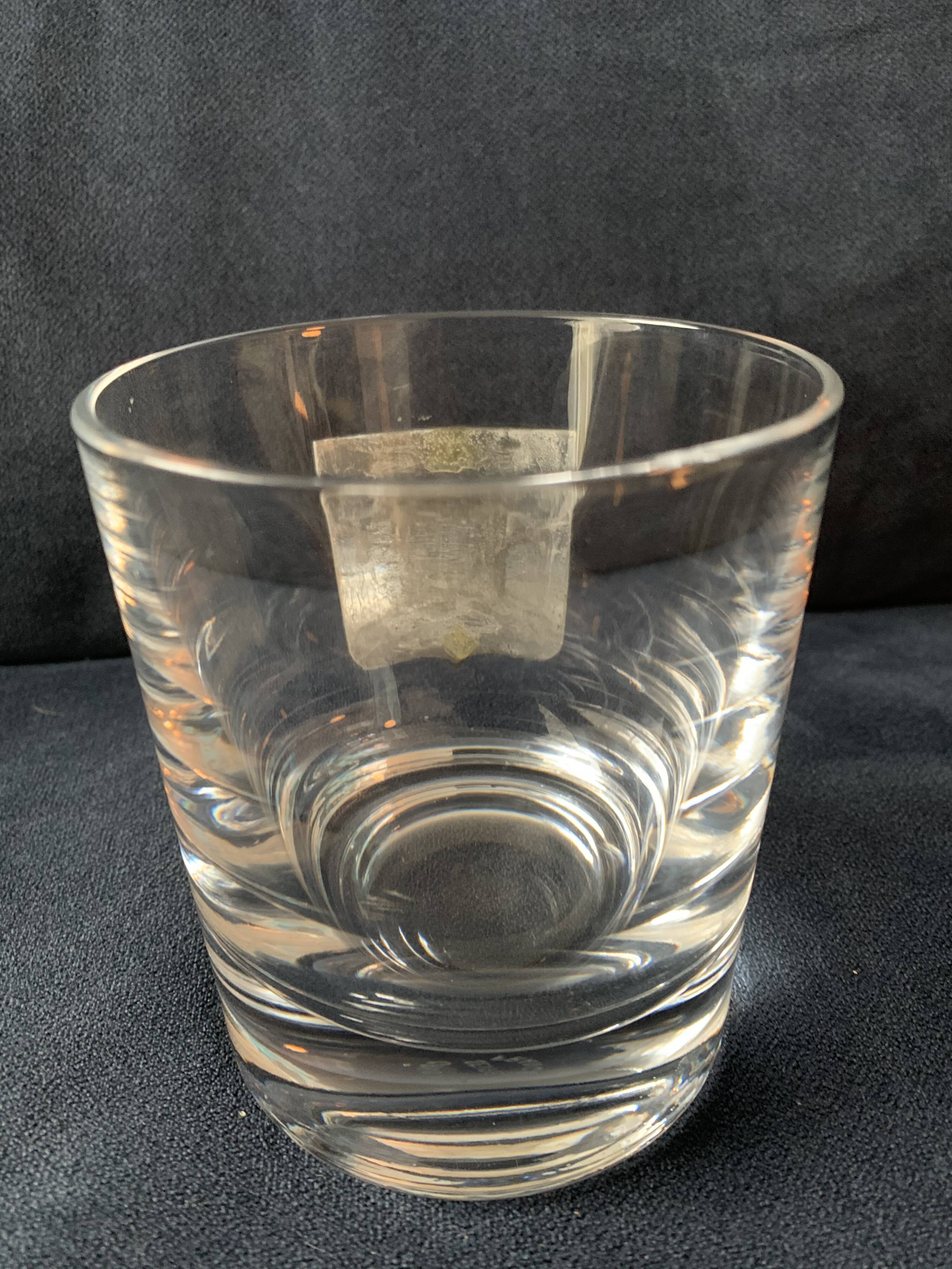 6 crystal whiskey glasses from Sèvres Prévost, Captain, Marshal, Boutelier, Fauconnier and Veneur