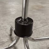 Parrot coat rack 16 hooks industrial in chromed metal and base + black balls 1960