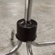 Parrot coat rack 16 hooks industrial in chromed metal and base + black balls 1960
