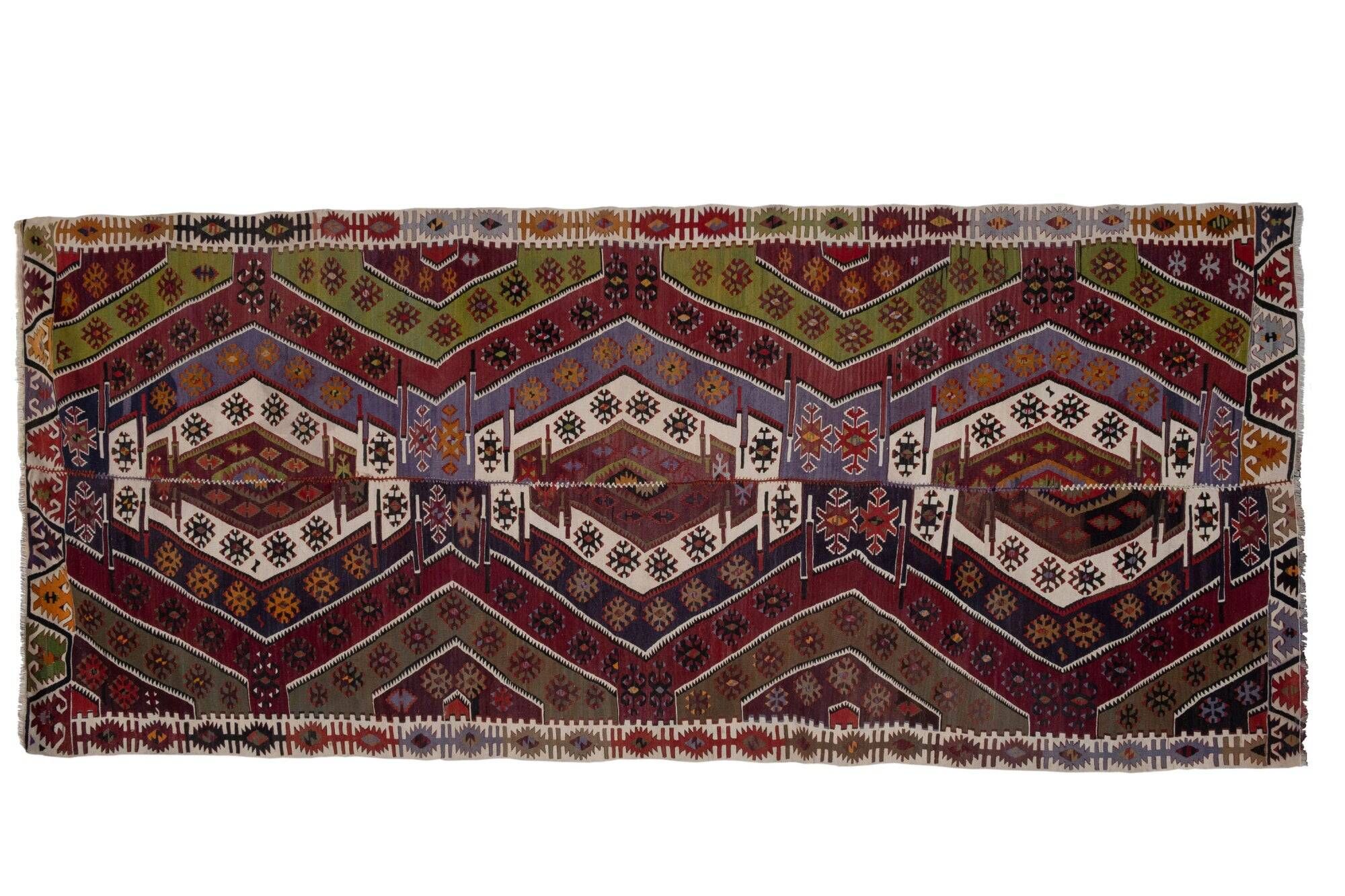 Vintage handmade Anatolian rug 173x403 cm