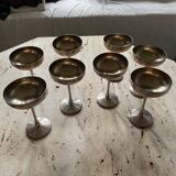 8 silver plated ice cream cups, Italy