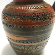 Handmade Brown Lacquered Earthenware Pitcher by Aldo Londi for Bitossi