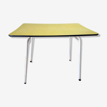 1950s yellow formica table