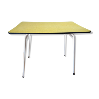 1950s yellow formica table