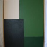 Contemporary minimalist painting "Green Composition" 100x80cm