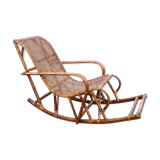 Rocking-chair rattan and canning 30s-40s