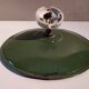 Wall lamp lampshade vintage enamelled sheet metal green and white