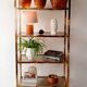 Gold and smoked glass shelf 1970