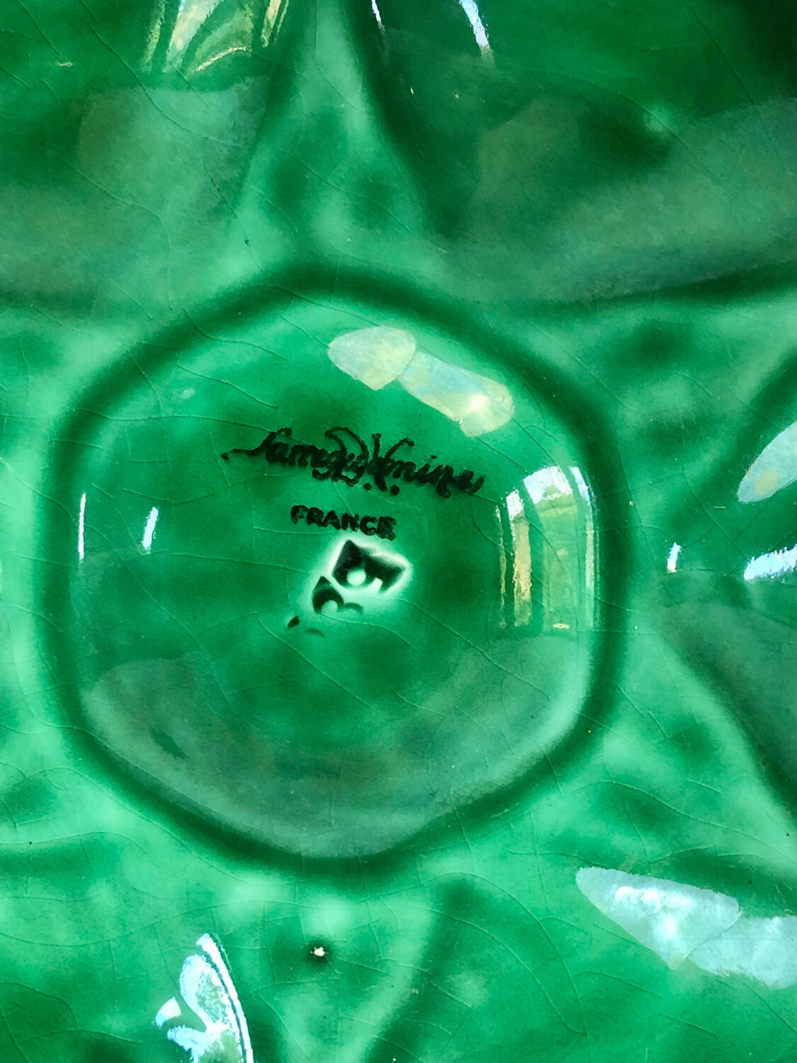 Sarreguemines slurry oyster plate