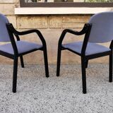 Set of 4 vintage Italian armchairs from the 80s