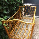 Rattan crib of the 50s