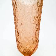 Vase rétro, verre rose, Ząbkowice, Pologne, années 1970