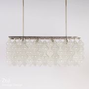 Lampe suspendue Tulipan avec 162 éléments en verre, Autriche années 1960 | Objet unique