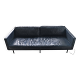 Oxford blue leather sofa