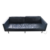 Oxford blue leather sofa