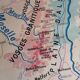Vintage school map of France, Northern and Eastern Regions