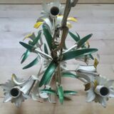 Vintage chandelier painted flower sheet