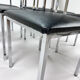 Set of 6 belgium chrome and skai dining chairs, 1960s