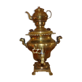 Brass kettle with teapot