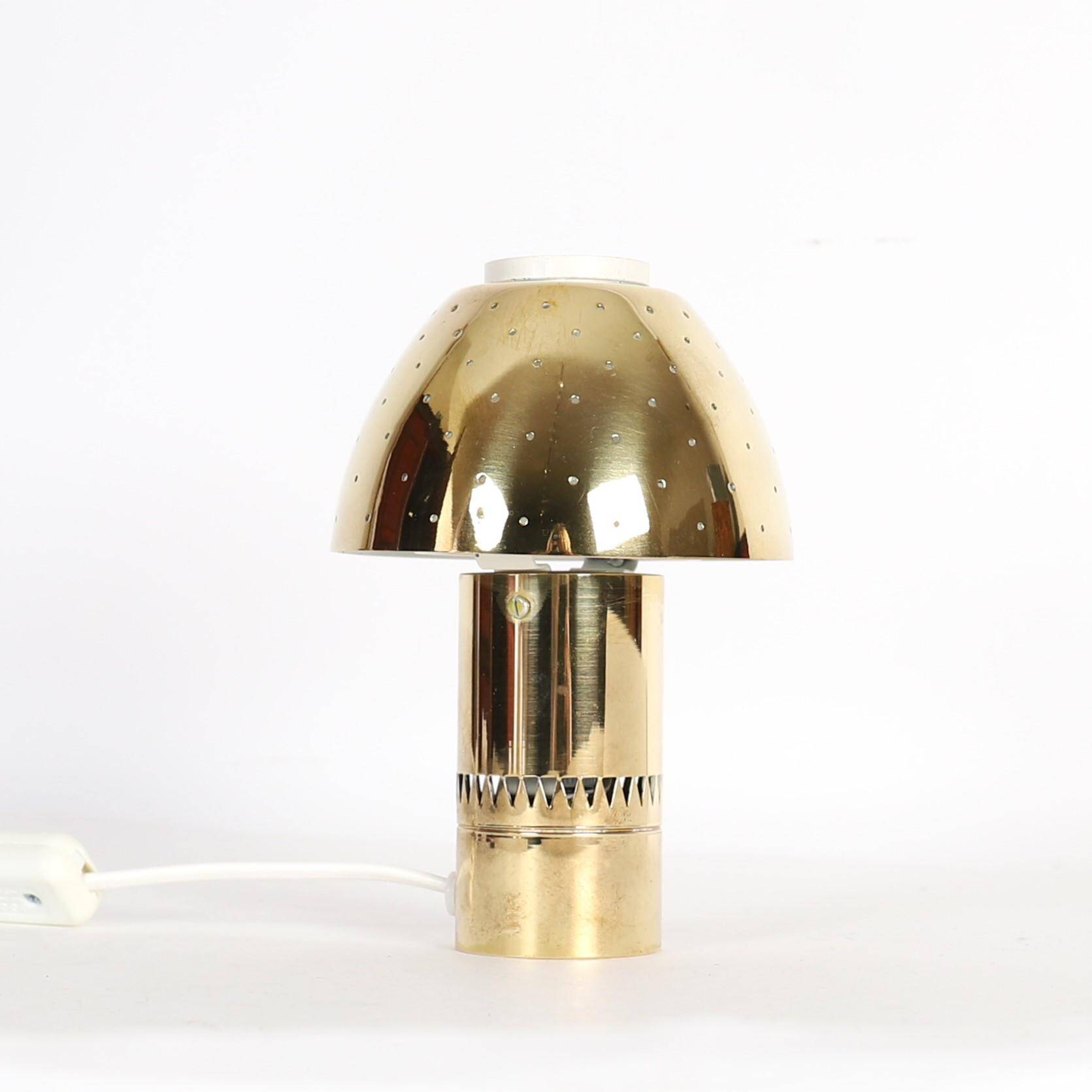 Hans-agne jakobsson scandinavian lamp pair b-221 brass (tynell pape)