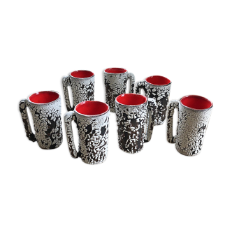 Set de 7 tasses Vallauris fatlava