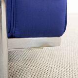 Cassina LC2 3seat Sofa by Charlotte Perriand, Le Corbusier and Pierre Jeanneret in blue fabrics