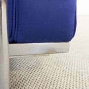 Cassina LC2 3seat Sofa by Charlotte Perriand, Le Corbusier and Pierre Jeanneret in blue fabrics