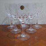 Very Nice Set of 6 Deauville Water Glasses in Bleikristall Crystal