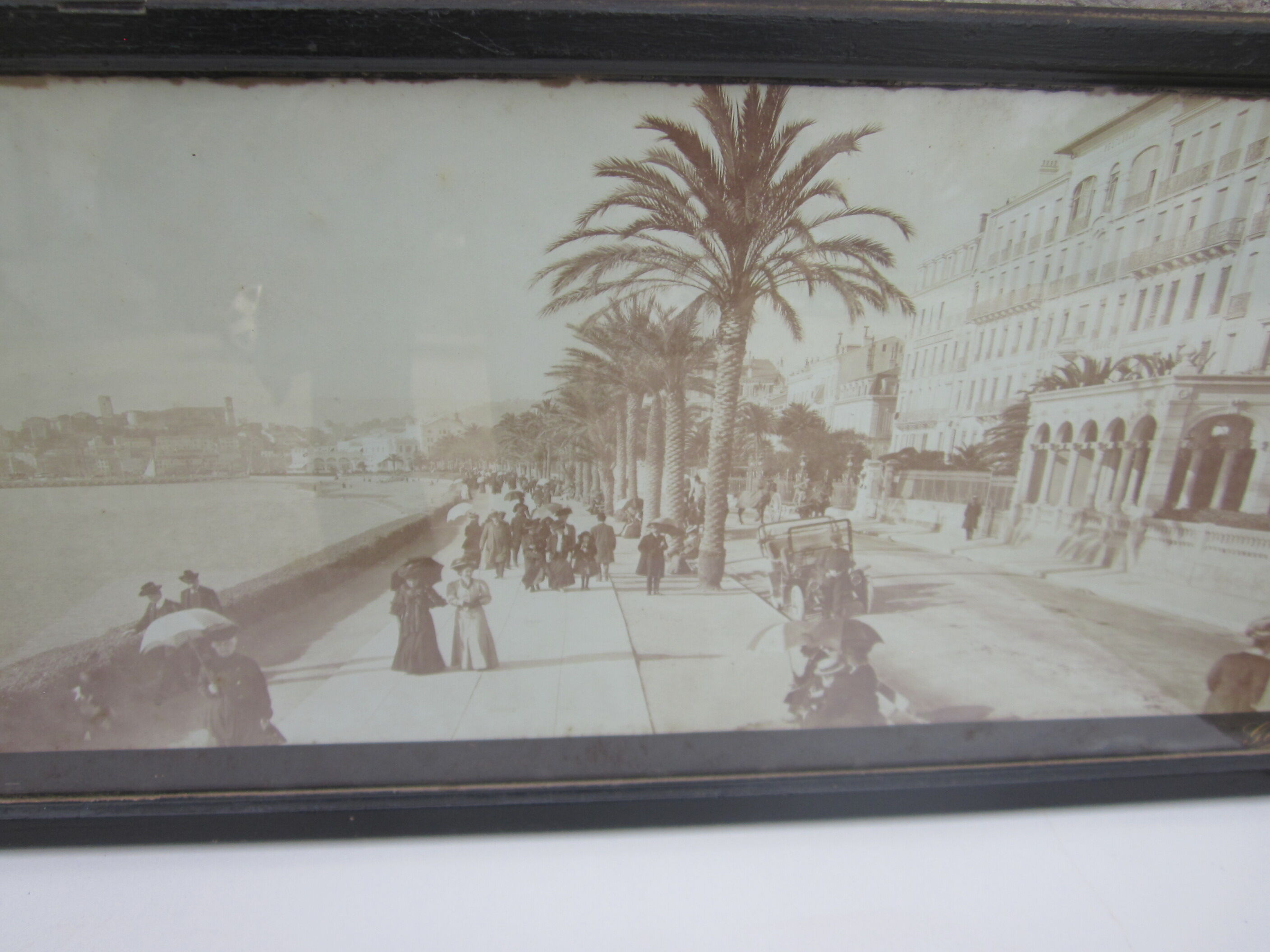 Old framed photograph: Panorama of Cannes (circa 1900)