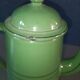 Green enameled coffee pot