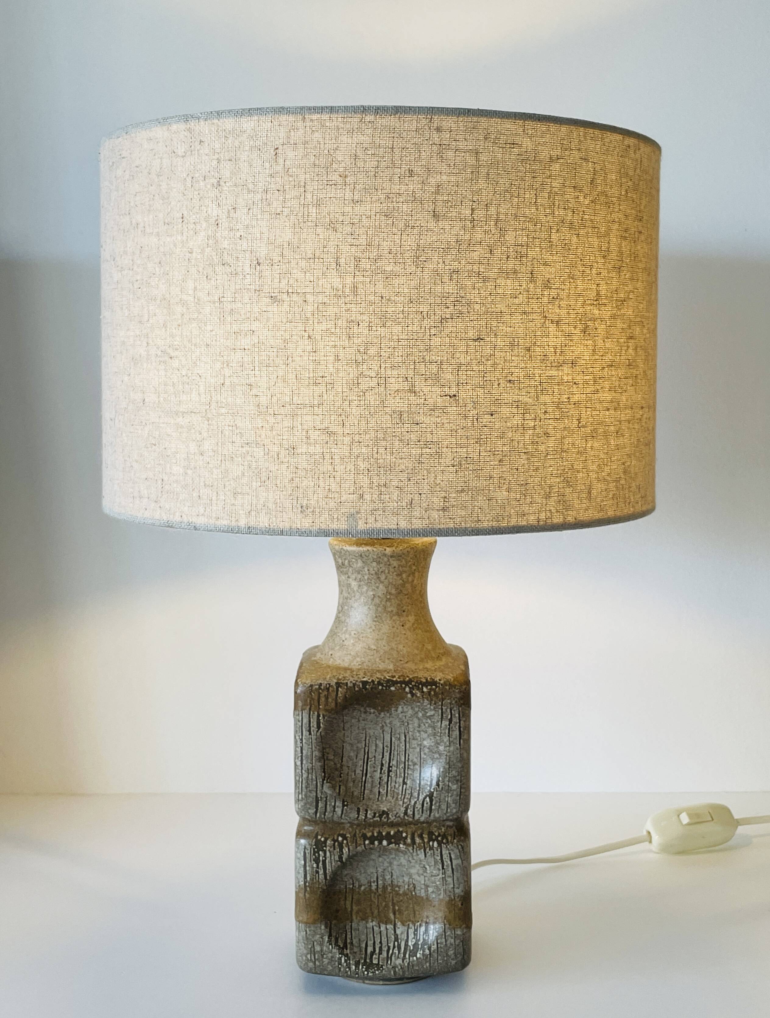 Danish glazed ceramic lamp, 1960