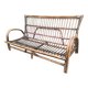 Vintage rattan bench from the 60s