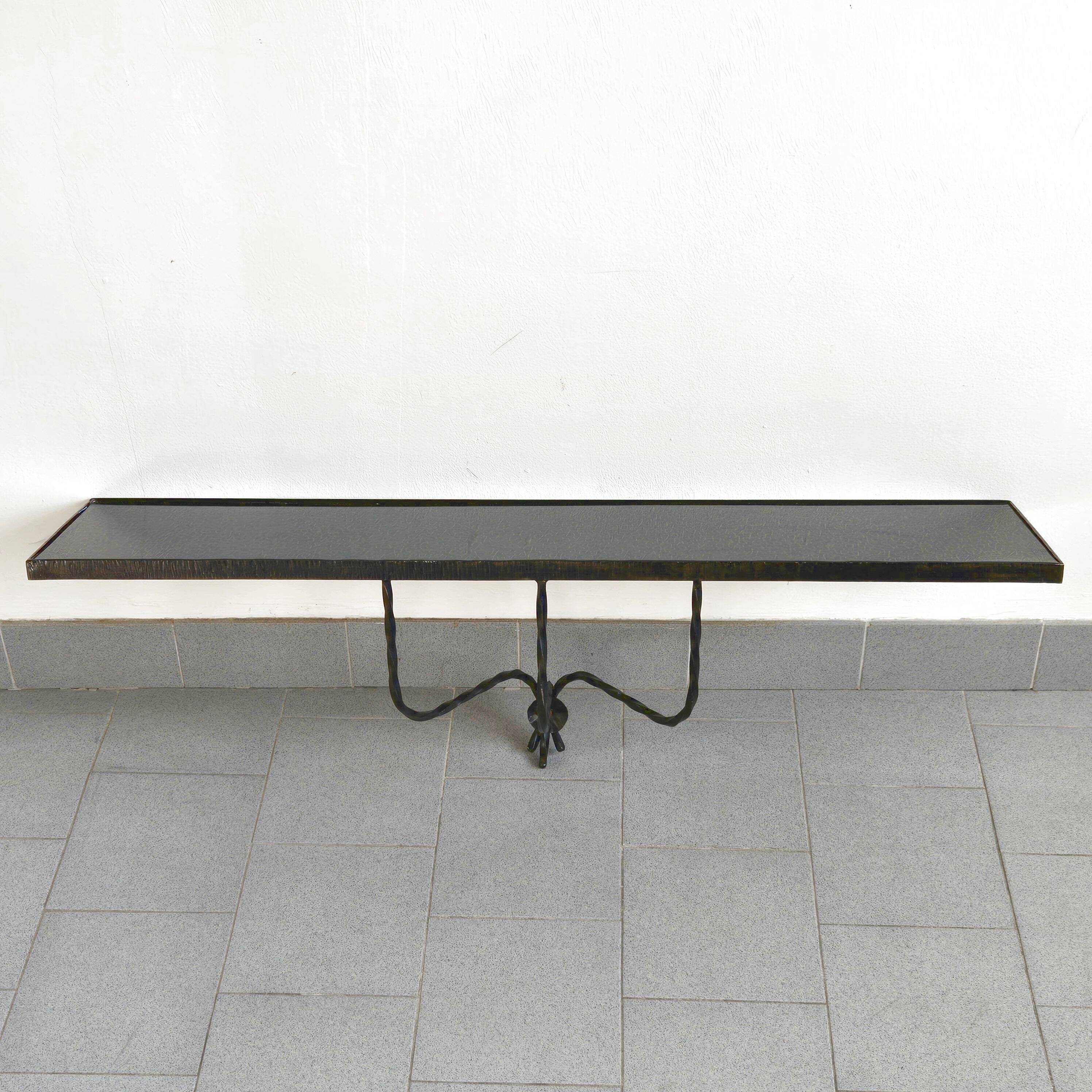 Vintage 1950s wall console shelf